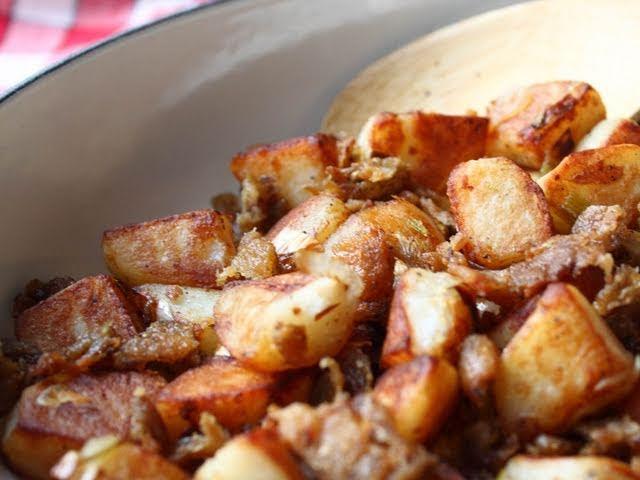 Duck Fat Potato Homefries - Green Garlic Duck Fat Home Fries Recipe