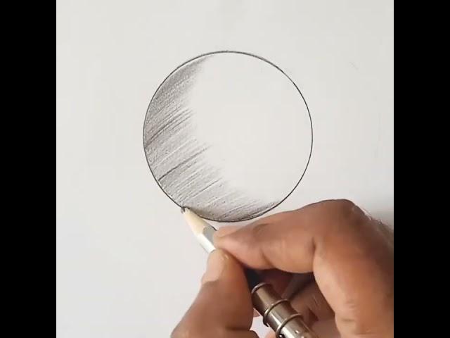 Shading drawing | How to shade a circle to make it 3d#art #artist #drawing #shorts