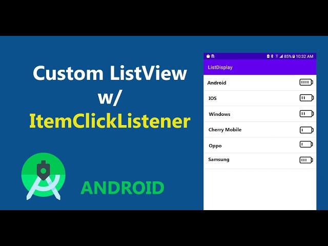 Android Custom ListView with item click listener