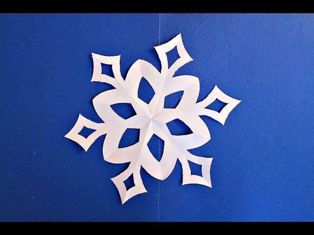 How to make Paper Snowflake. Christmas paper craft (Easy)