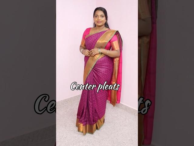 How to take a Center pleats #drape #trending #tutorial #silksaree #tipsntricks