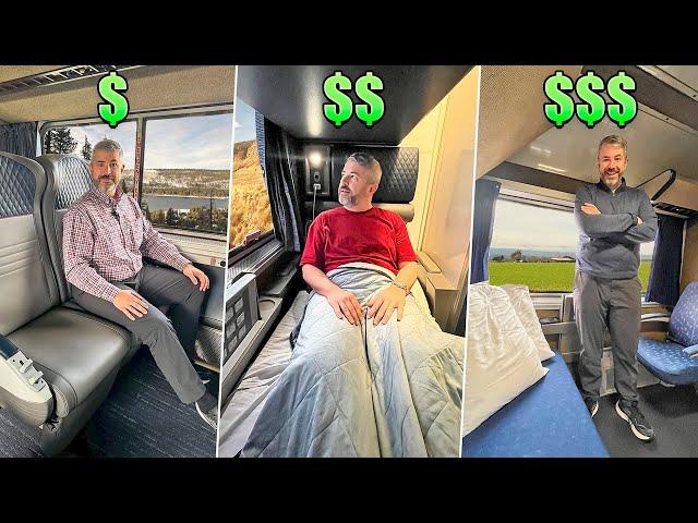 3 DAY Amtrak Sleeper Train: COACH, ROOMETTE, & BEDROOM Tested