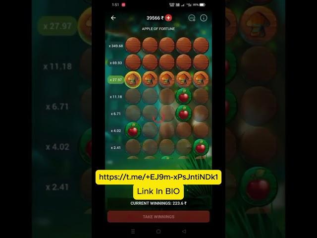 Apple of Fortune Hack 100% win #1xbet #apple #shorts #hack #telegram#viralvideo #games #gameplay