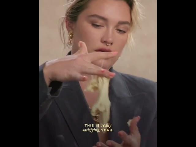 Florence Pugh makes Slime Pies with Andrew Garfield while talking about We Live In Time