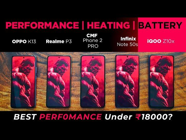 MUST Watch | OPPO K13 vs Realme P3 vs iQOO Z10x vs Phone 2 Pro vs Infinix Note 50s: BEST Performance