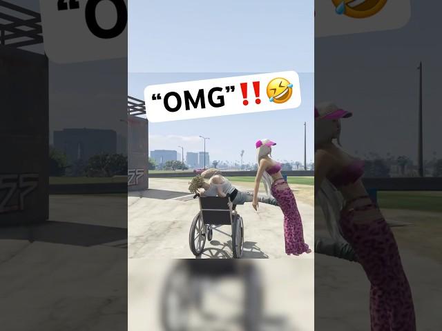 Kicking GTA RP Players in a WHEELCHAIR #gta #gta5rp #fivem #shorts