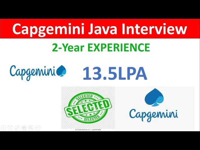 Capgemini Interview experience Java Developer 2+ years experience