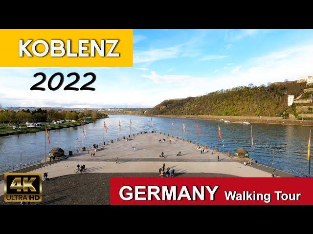  KOBLENZ, Germany - 4K UHD 60fps - Walking Tour 2022