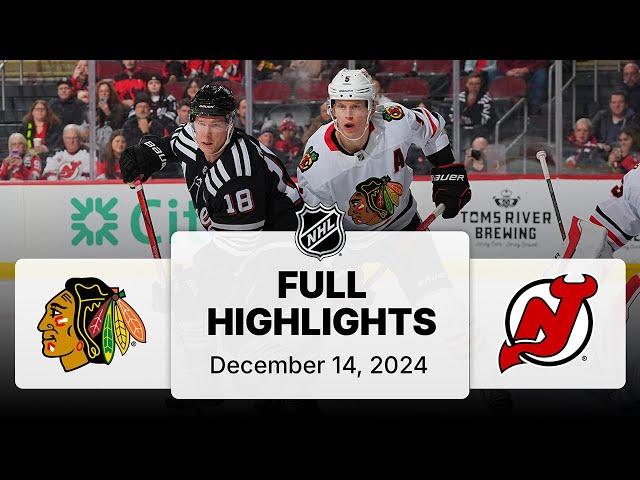 NHL Highlights | Blackhawks vs. Devils - December 14, 2024