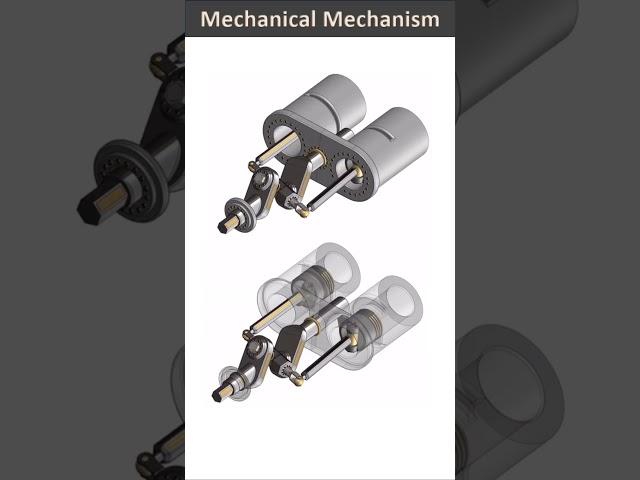 Double Acting Piston Engine Mechanical Mechanism#engine#steamengine#pneumaticengine#hydraulicsystems