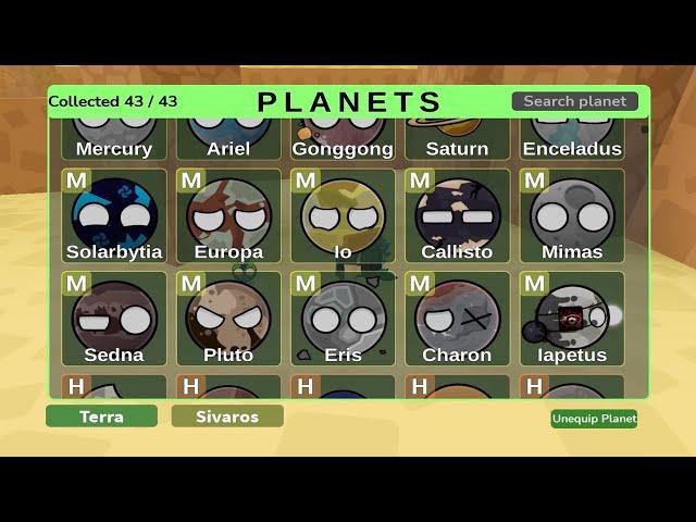 How to get all 43 Planets in FIND THE PLANETS (Roblox)