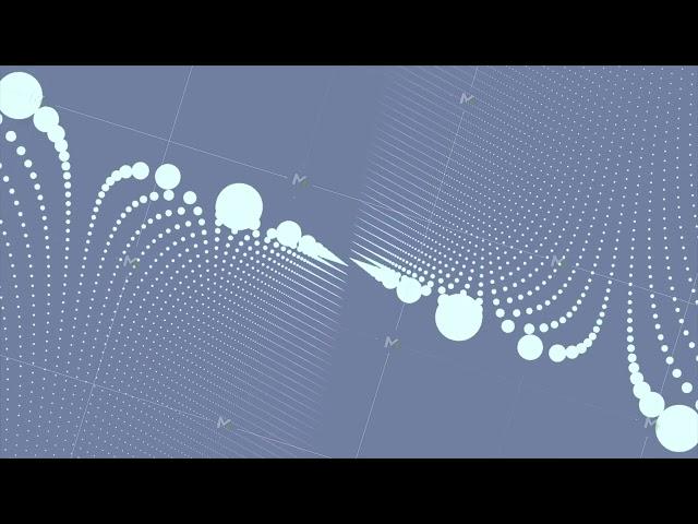 Abstract background of technology network. Animation of rotation and flying abstract flicker dots