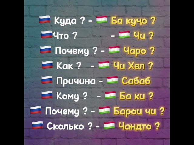 #13 ЛУҒАТҲОИ ТОҶИКӢ ВА РУСӢ : БОЗ ДАР БОРАИ ЧИ ЛУҒАТ СОЗЕМ ?#словарь #tj #учитель