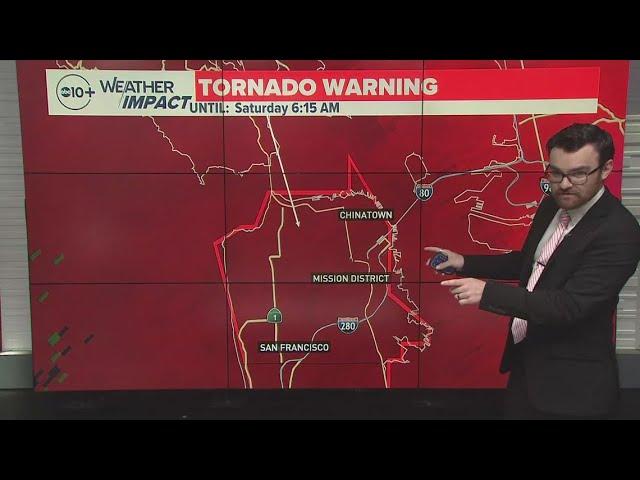 Tornado Warning briefly issued in San Francisco Saturday morning