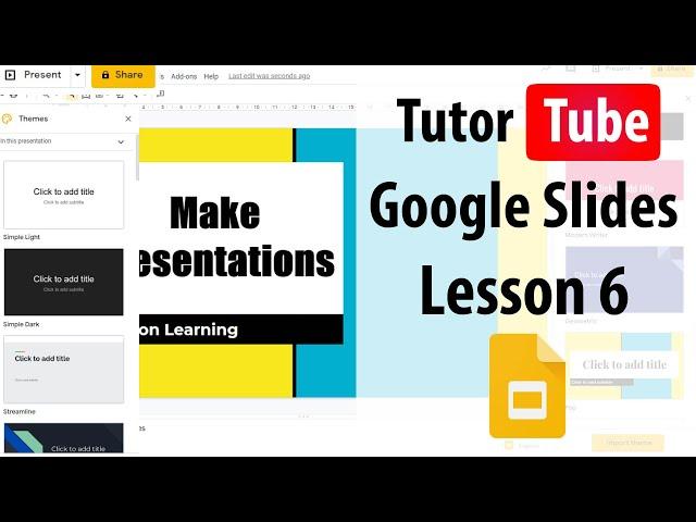 Google Slides Tutorial - Lesson 6 - Adding Slides with Different Preset Layouts