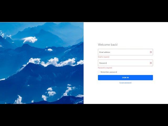 Angular 13 Application Login Page with Validation
