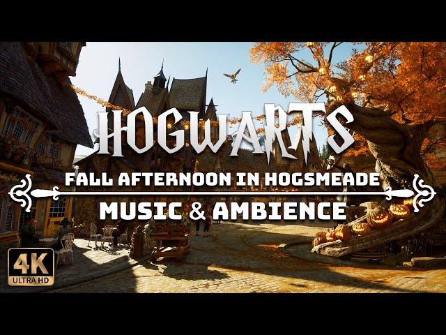 A Cozy Fall Afternoon in Hogsmeade | 4K Harry Potter Music & Ambience