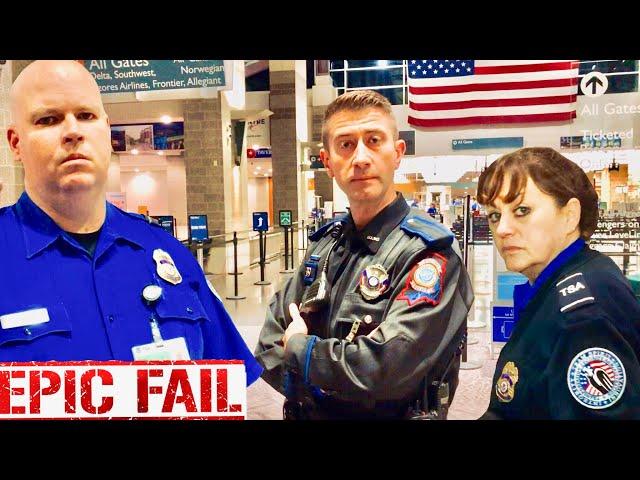 (Must See!) TSA Humiliation : CRAZY airport FAIL!!! MULTIPLE walks of SHAME!!! 1st amendment audit