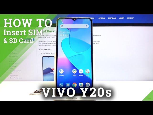 How to Insert Nano SIM & Micro SD Cards in VIVO Y20s – SIM & Memory Cards Installation