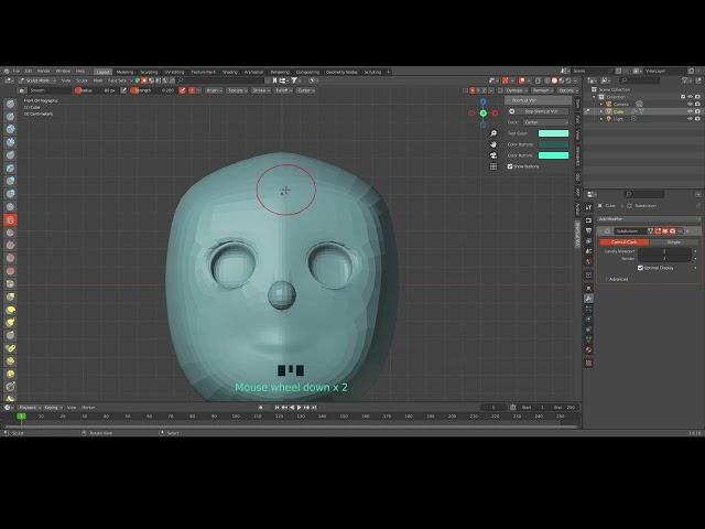 Face base modelling Using box modelling time lapse