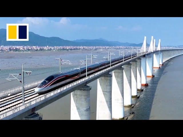 China launches first cross-sea bullet train line