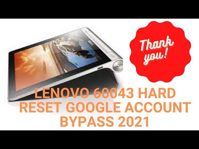 lenovo 60043 hard reset google account bypass 2021