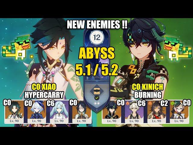 C0 Xiao Hypercarry & C0 Kinich Emilie Burning | Spiral Abyss 5.1 / 5.2 | Genshin Impact 【原神】