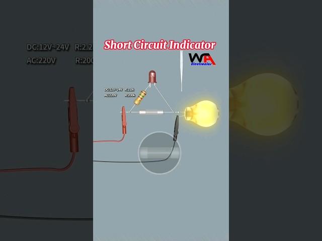 Short Circuit/Fuse Burning Indicator  #electronics #diyelectronics #electronicproject