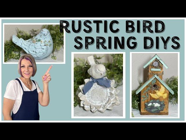 Spring DIYs/Rustic and Cottagecore Decor/Birds. and. Birdhouses/Thrift Flips