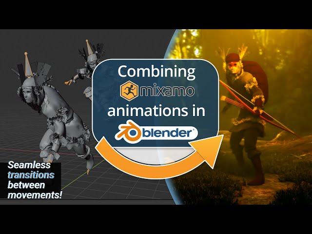 Combining Mixamo animations in Blender