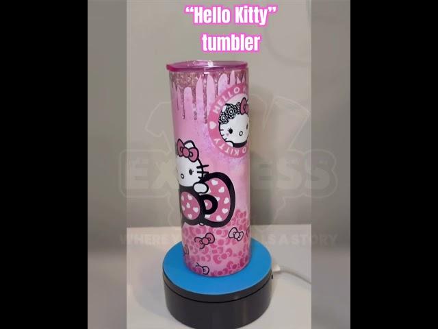 Our “Hello Kitty” tumbler is available for purchase! #tumbler #smallbusiness #sublimation #coffee
