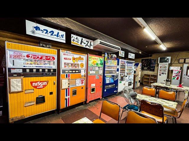 Staying at a Drive-in Combined 24-Hour Retro Vending Machine Restaurant and Hotel.