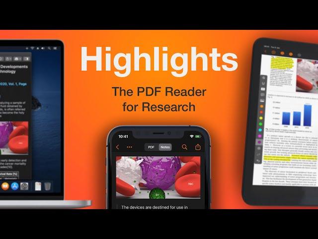 Highlights App - The PDF Reader for Research on iPhone, iPad and Mac