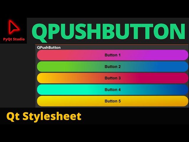 QPushButton Modern Style | PyQt6 | PySide6