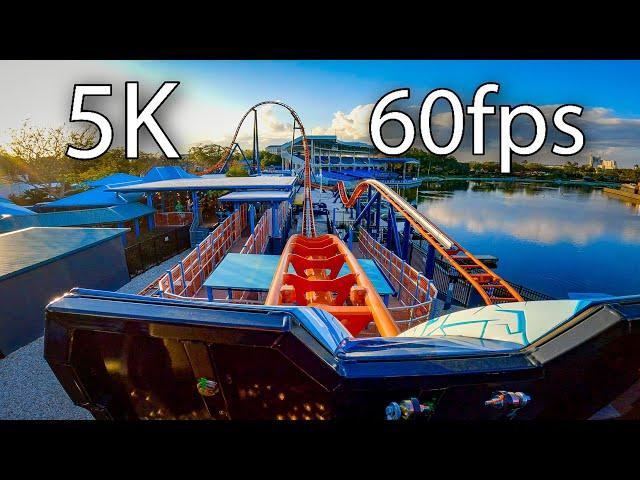 Ice Breaker front seat on-ride 5K POV @ 60fps SeaWorld Orlando