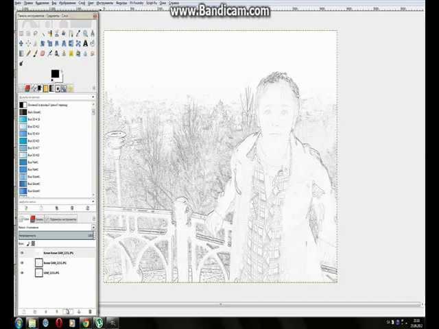 Урок по GIMP делаем карандашный рисунок