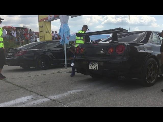 Drag Race Prishtina |  Nissan SkyLine GTR R34 Vs Mercedes Benz Cls Amg (HPT)