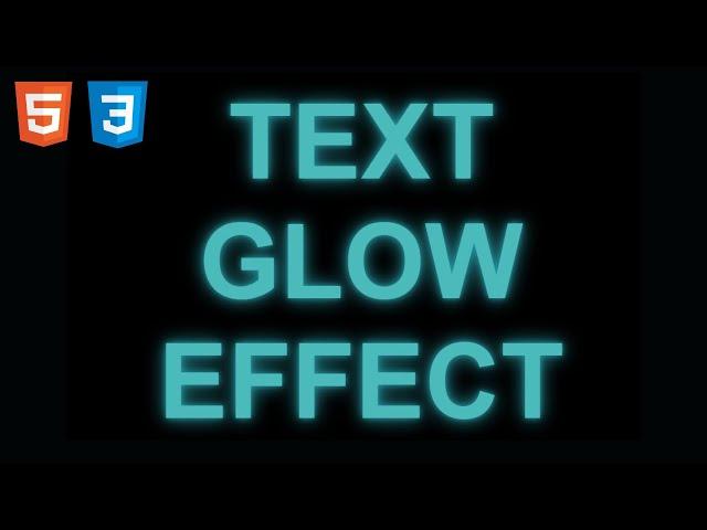 Text Glow Effect using HTML and CSS