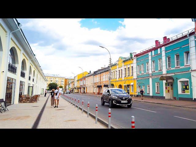 ⁴ᴷ⁶⁰ Walking Ryazan: from Seminarskaya St, along Sennaya St., to Pervomayskiy Prospekt (Avenue)