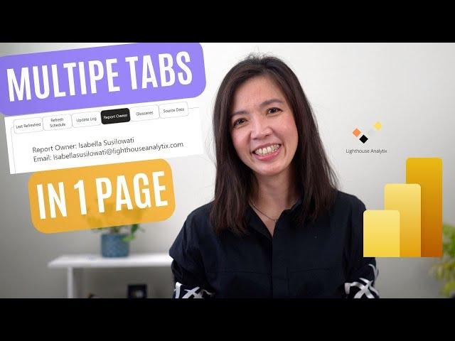 Creating ONE PAGE with MULTIPLE TABS in Power BI Report using BOOKMARK NAVIGATOR BUTTONS