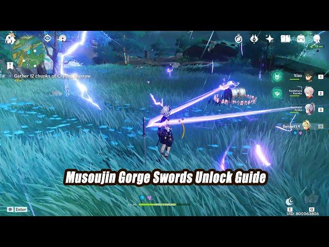 Genshin Impact Musoujin Gorge Swords Unlock Guide - Luxurious Chest Reward