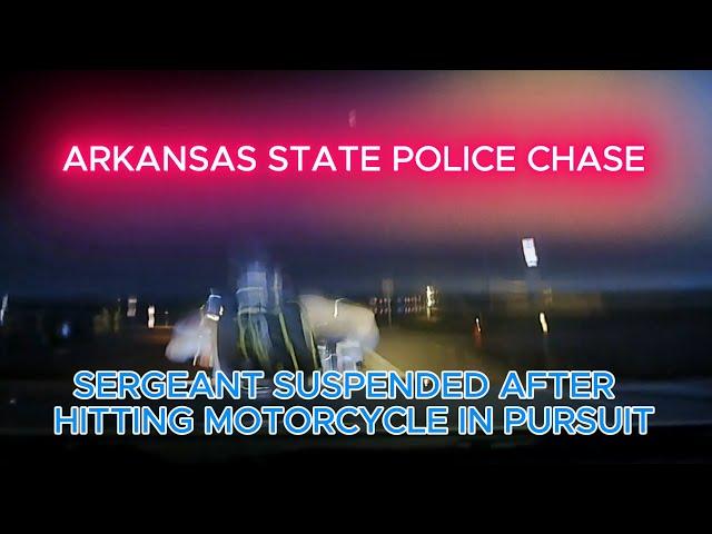 Arkansas State Police Sergeant Suspended After Hitting This Motorcycle During A Pursuit