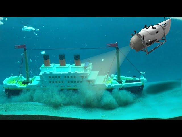 Lego Titan Submarine Missing Experiment - Lego Titanic Sinking Simulation