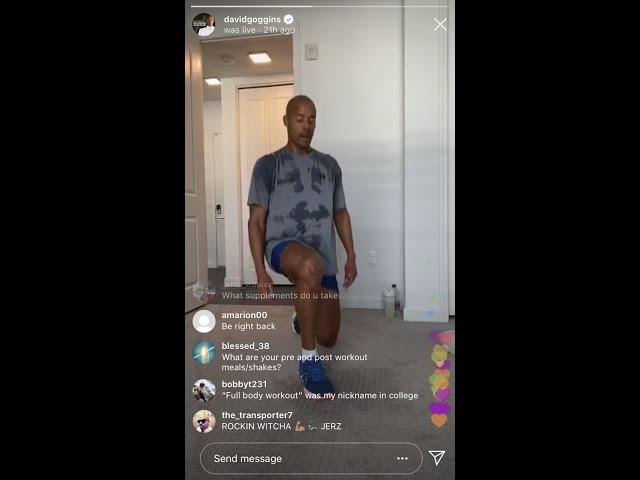 David Goggins workout - IG live, home workout - complete anywhere for any level beginner to advanced