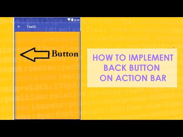 How to implement Back Button in Android Studio - Tutorial