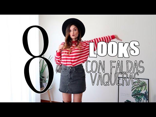 8 LOOKS CON FALDAS VAQUERAS! how to wear denim skirt | PetitSweetCouture