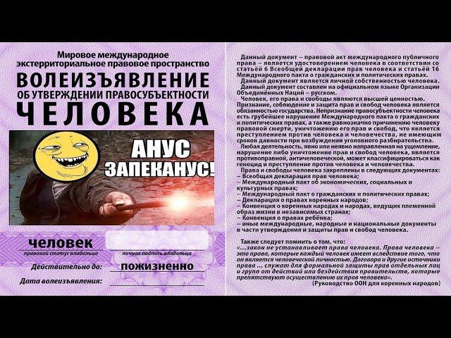 Самое правильное Волеизъявление Человека? 