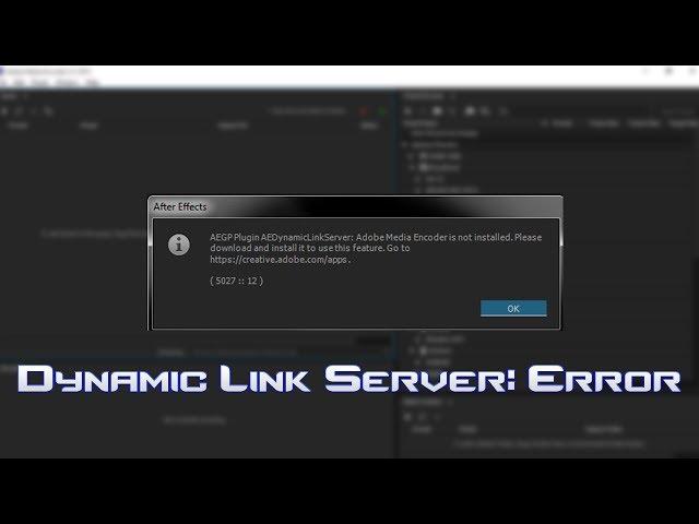 Adobe Media Encoder CC 2015 | Dynamic Link Server | Sloved!!!