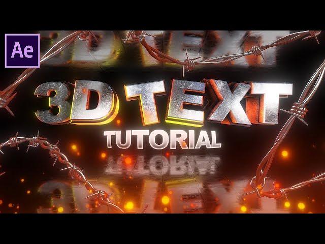 3D Text Tutorial In After Effects