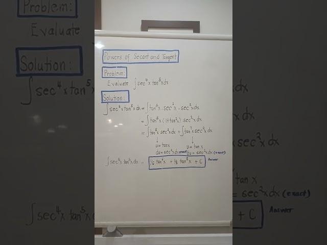 Powers of Secant and Tangent